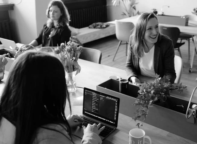 women working on the office